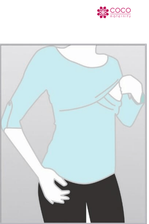 Blusa para lactancia open neck color fiusha (Algodón)