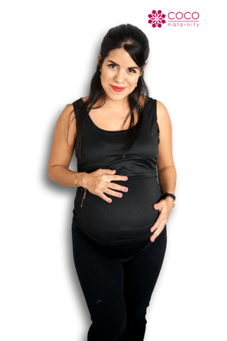 Imagen de Blusa para lactancia tirante ancho color Negro Coco Maternity
