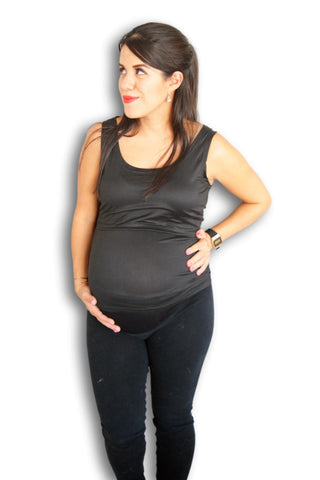 Imagen de Blusa para lactancia tirante ancho color Negro Coco Maternity